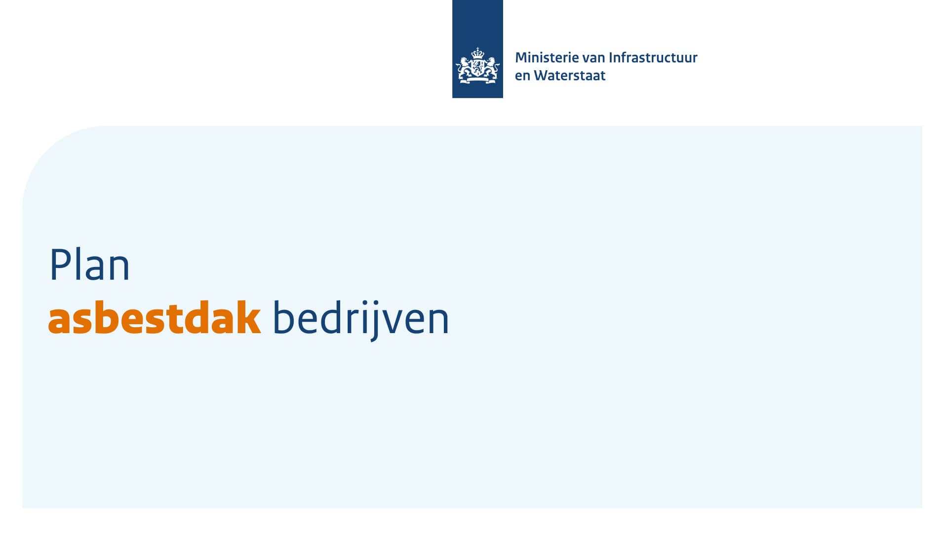 Plan asbestdak bedrijven